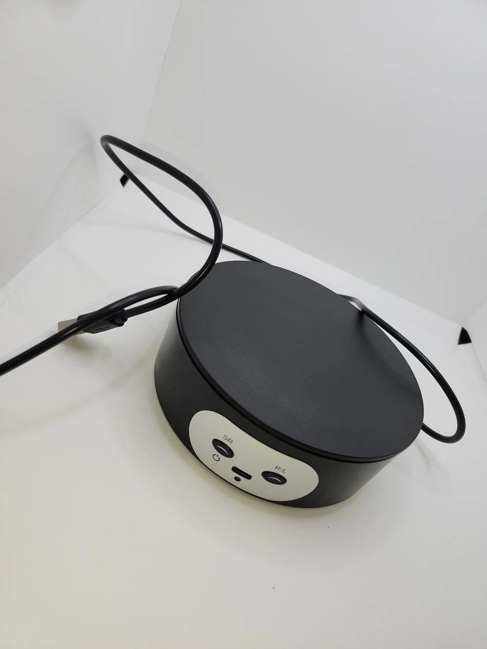 Portable Black Rotating Display Turntable - Compact Showcase Spinner